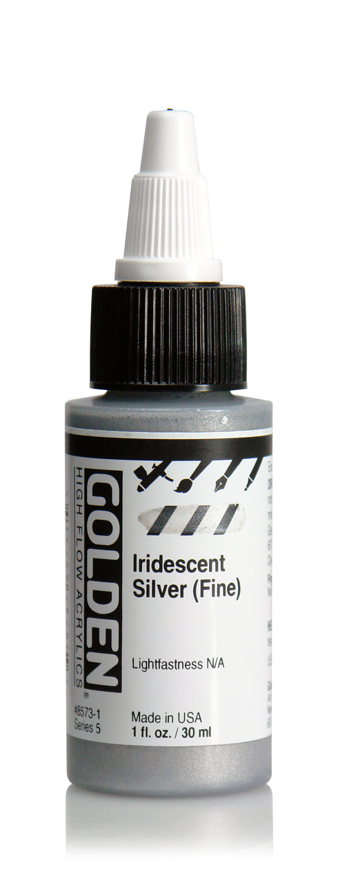 HIGH FLOW ACRYLIC PAINT  IRIDESCENT SILVERFINE
